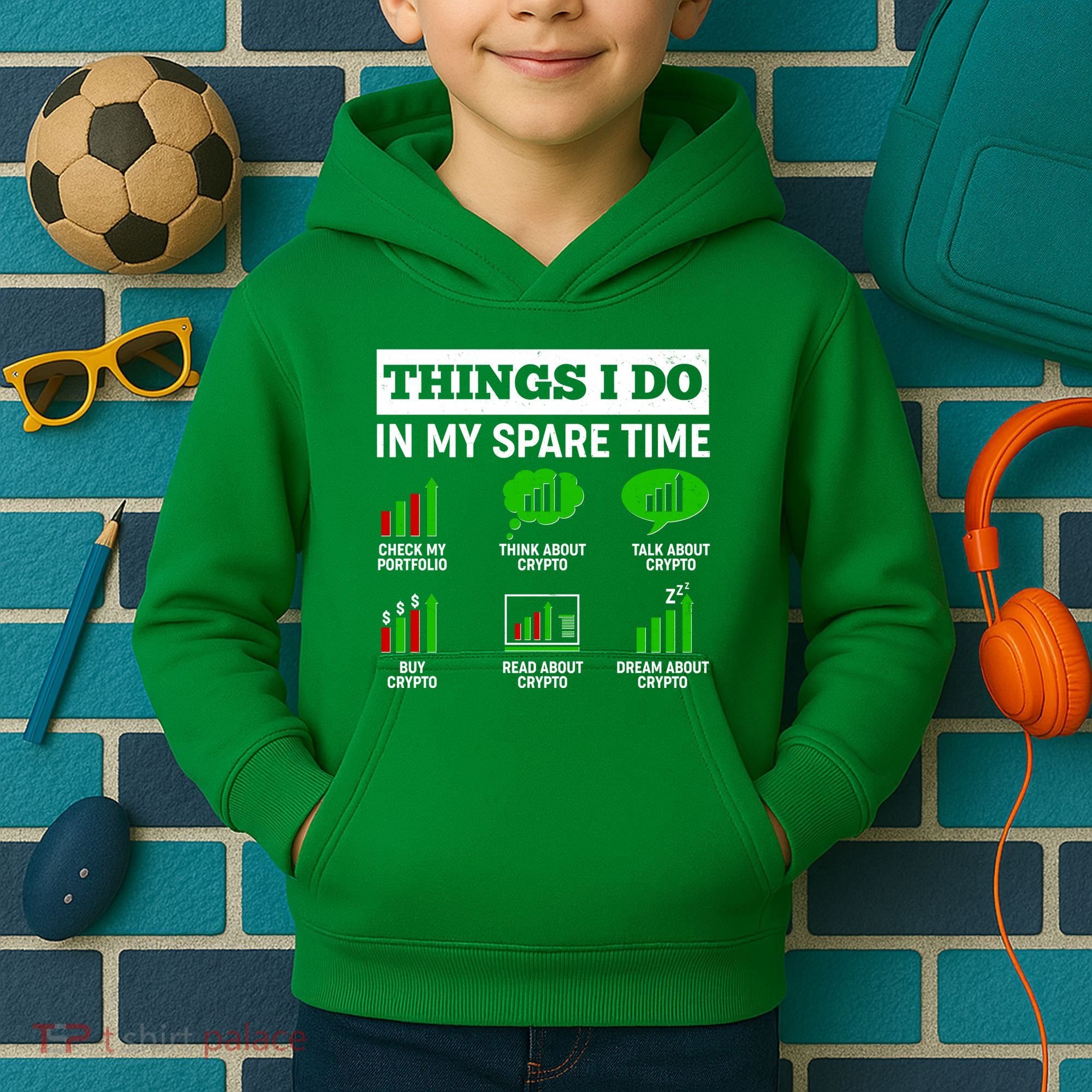 Funny Things I Do In My Spare Time Crypto Currency Kids Hoodie