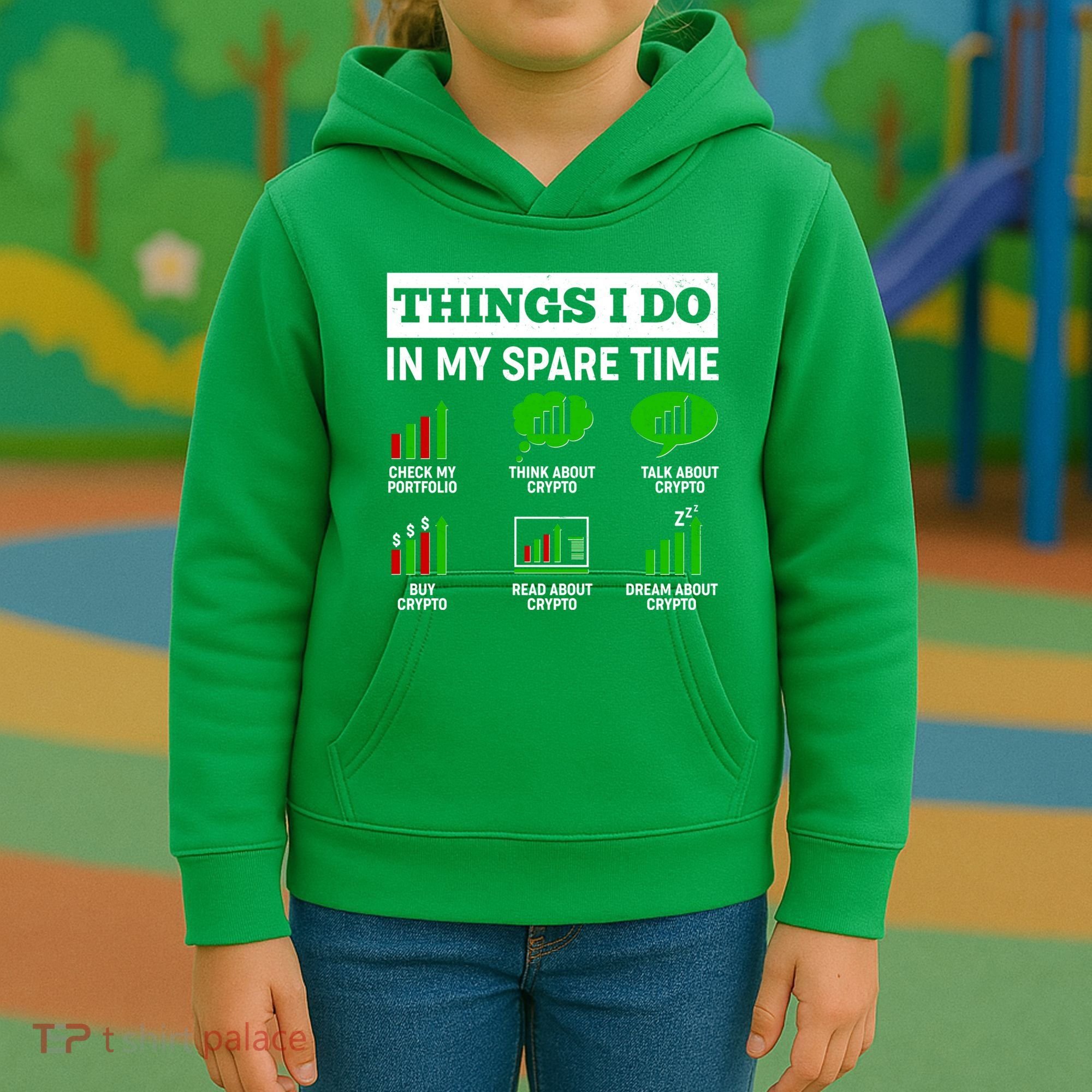 Funny Things I Do In My Spare Time Crypto Currency Kids Hoodie