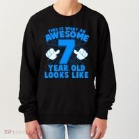 Funny This Is What An Awesome 7 Year Old Looks Like Birthday Women's Sweatshirt thumb 0