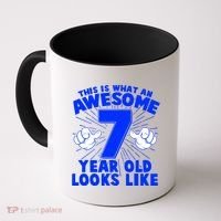 Funny This Is What An Awesome 7 Year Old Looks Like Birthday Coffee Mug thumb 0