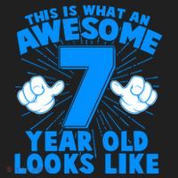 Funny This Is What An Awesome 7 Year Old Looks Like Birthday Beanie thumb 2