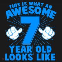 Funny This Is What An Awesome 7 Year Old Looks Like Birthday Polo thumb 3