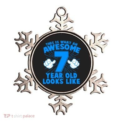 Funny This Is What An Awesome 7 Year Old Looks Like Birthday Ornament