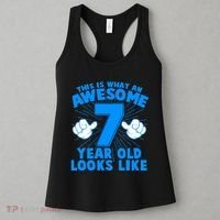 Funny This Is What An Awesome 7 Year Old Looks Like Birthday Women's Tank Top thumb 3
