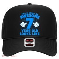 Funny This Is What An Awesome 7 Year Old Looks Like Birthday Hat thumb 0
