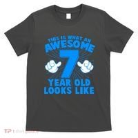 Funny This Is What An Awesome 7 Year Old Looks Like Birthday T-Shirt thumb 0