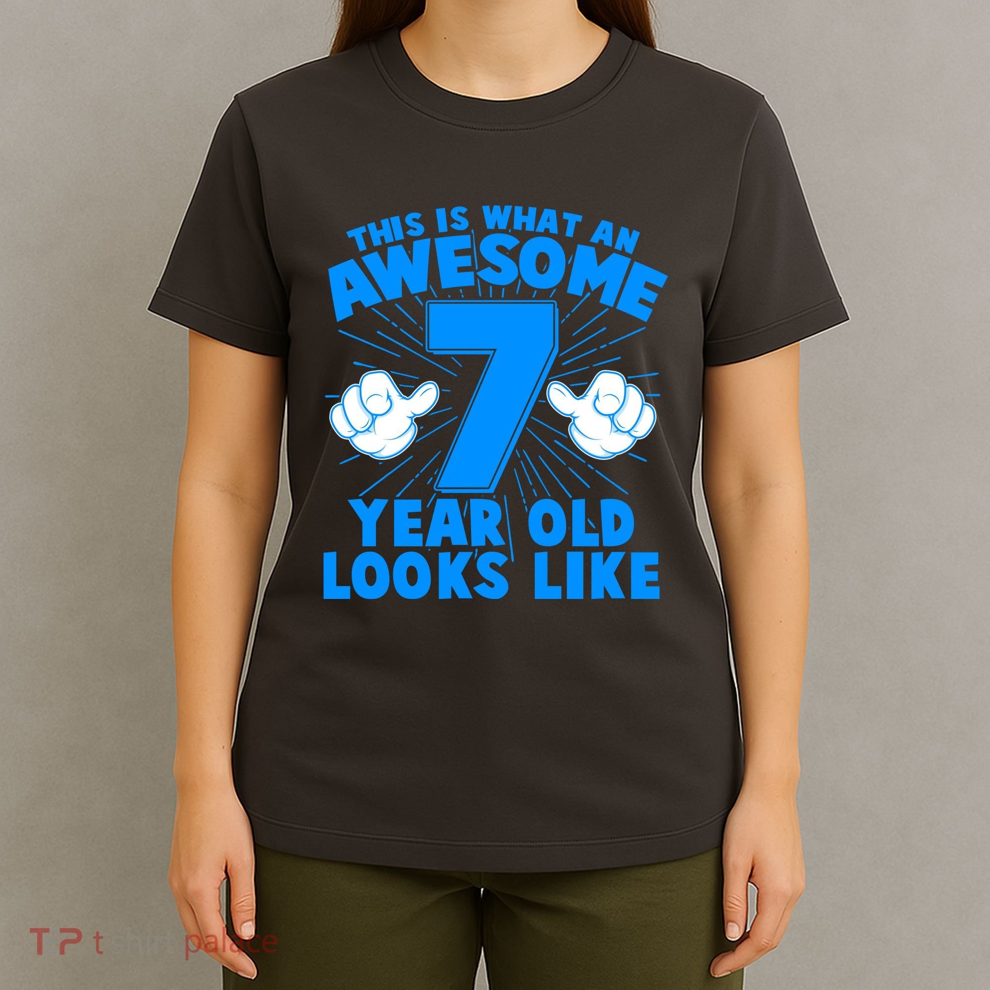 Funny This Is What An Awesome 7 Year Old Looks Like Birthday T-Shirt