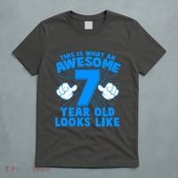 Funny This Is What An Awesome 7 Year Old Looks Like Birthday T-Shirt thumb 5
