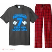 Funny This Is What An Awesome 7 Year Old Looks Like Birthday Pajama Set thumb 0