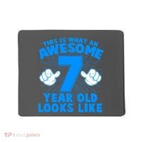 Funny This Is What An Awesome 7 Year Old Looks Like Birthday Mousepad thumb 0