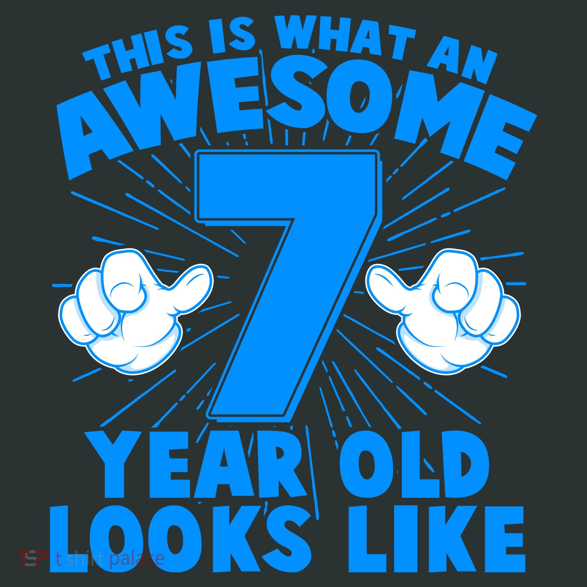 Funny This Is What An Awesome 7 Year Old Looks Like Birthday Toddler T-Shirt