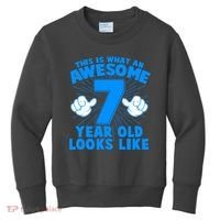 Funny This Is What An Awesome 7 Year Old Looks Like Birthday Kids Sweatshirt thumb 0