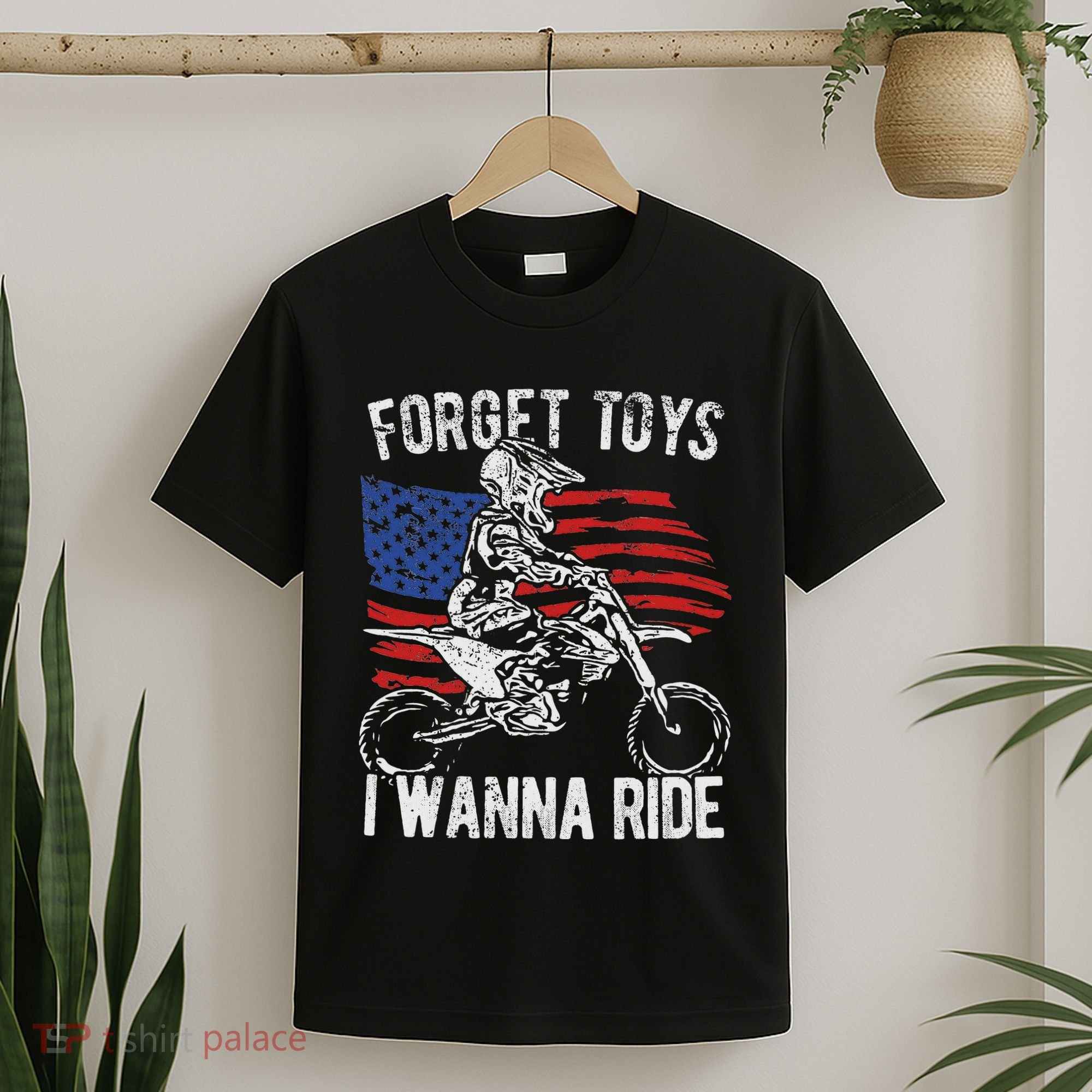 Forget Toys I Wanna Ride Motocross Dirt Bike T-Shirt