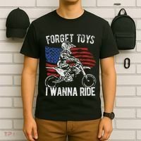 Forget Toys I Wanna Ride Motocross Dirt Bike T-Shirt thumb 6