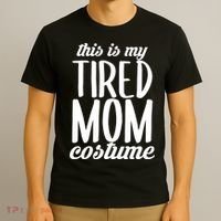 Funny This Is My Tired Mom Costume Halloween T-Shirt thumb 3
