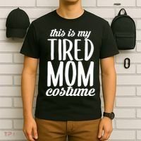 Funny This Is My Tired Mom Costume Halloween T-Shirt thumb 6