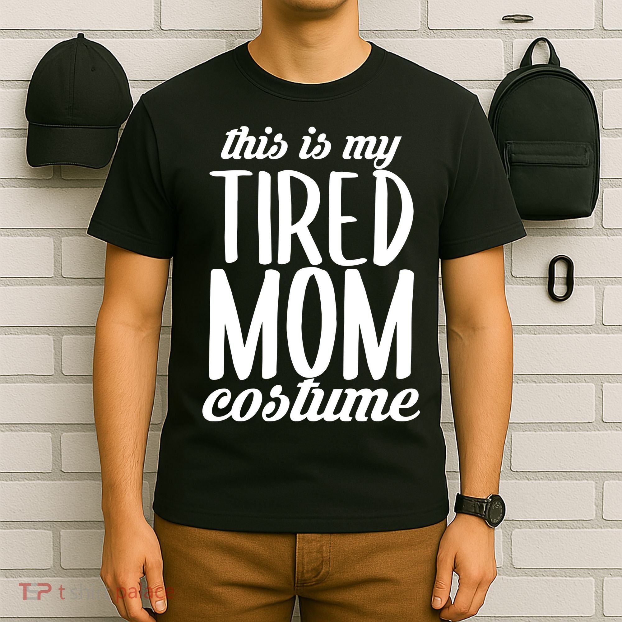 Funny This Is My Tired Mom Costume Halloween T-Shirt