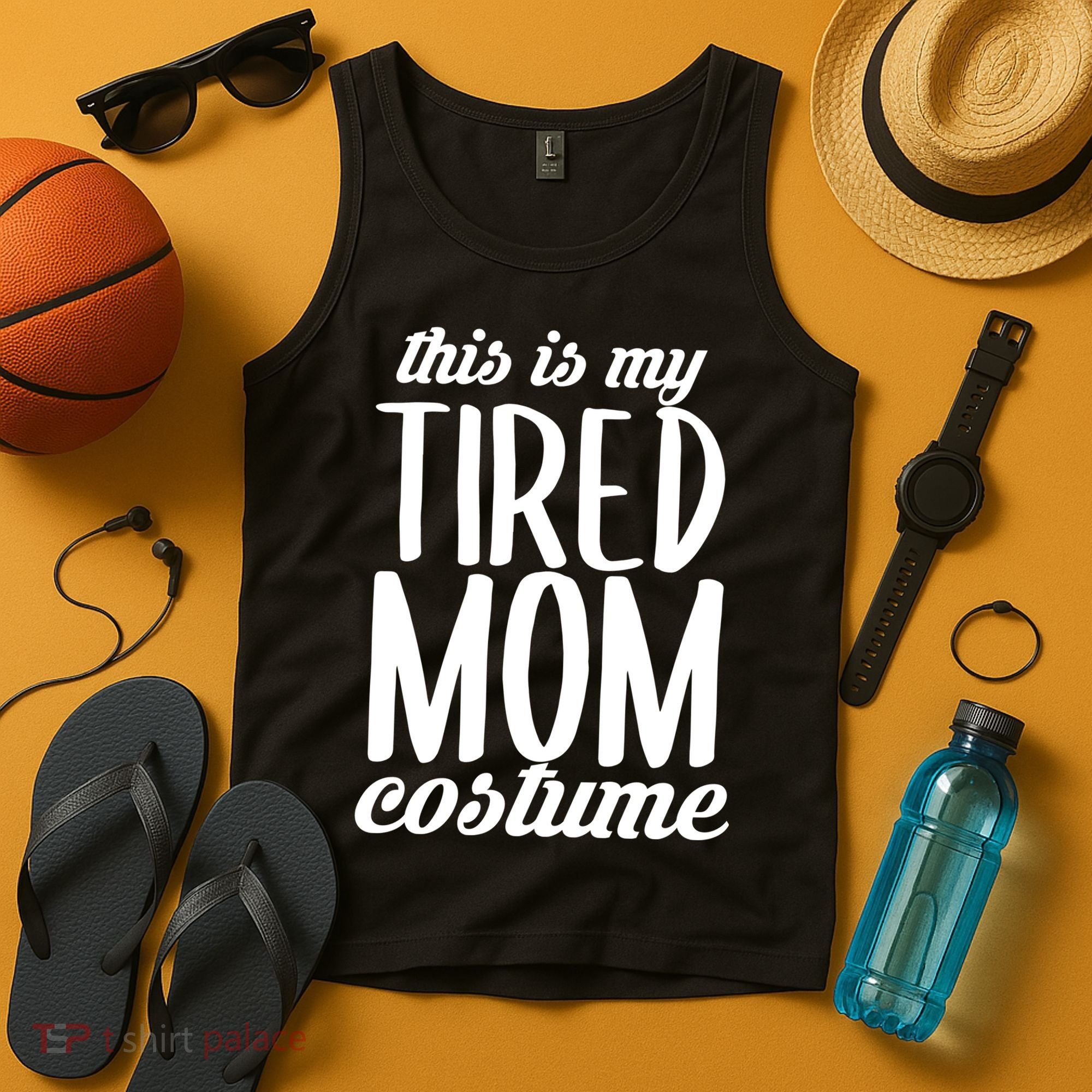 Funny This Is My Tired Mom Costume Halloween Tank Top