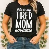 Funny This Is My Tired Mom Costume Halloween Women's T-Shirt thumb 2