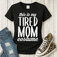 Funny This Is My Tired Mom Costume Halloween Women's T-Shirt thumb 3