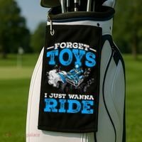 Forget Toys I Wanna Ride ATV 4 Wheeler Funny Quad Boy Gift Golf Towel thumb 2