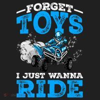 Forget Toys I Wanna Ride ATV 4 Wheeler Funny Quad Boy Gift Golf Towel thumb 3