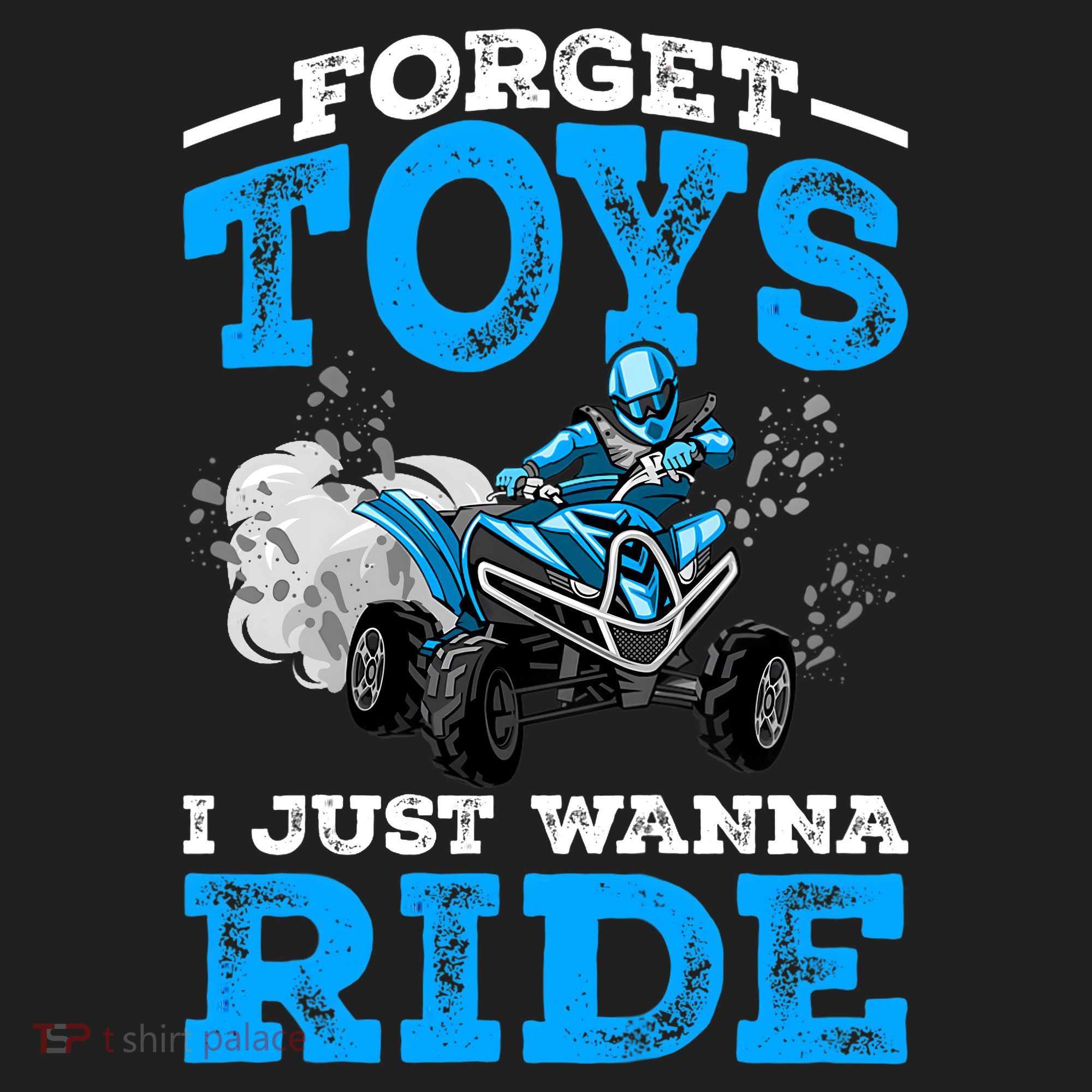 Forget Toys I Wanna Ride ATV 4 Wheeler Funny Quad Boy Gift Golf Towel