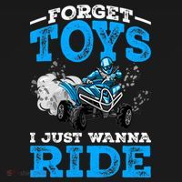 Forget Toys I Wanna Ride ATV 4 Wheeler Funny Quad Boy Gift Women's V-Neck T-Shirt thumb 4