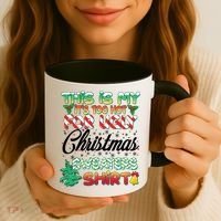 Funny This Is My It's Too Hot For Ugly Christmas Sweaters Shirt Coffee Mug thumb 3