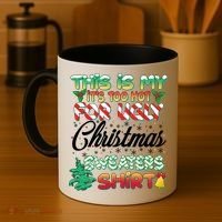 Funny This Is My It's Too Hot For Ugly Christmas Sweaters Shirt Coffee Mug thumb 4