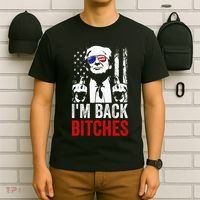Funny Trump IM Back Bitches Take Ameircan Great Again T-Shirt thumb 6