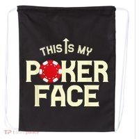Funny This Is My Poker Face Funny Casino & Card Game Drawstring Bag thumb 0