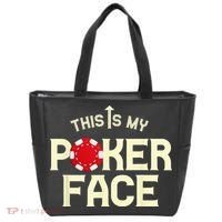 Funny This Is My Poker Face Funny Casino & Card Game Tote Bag thumb 0