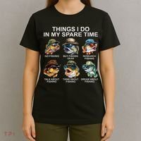 Funny Things I Do In My Spare Time Fishing T-Shirt thumb 4