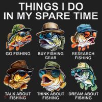 Funny Things I Do In My Spare Time Fishing Beanie thumb 2