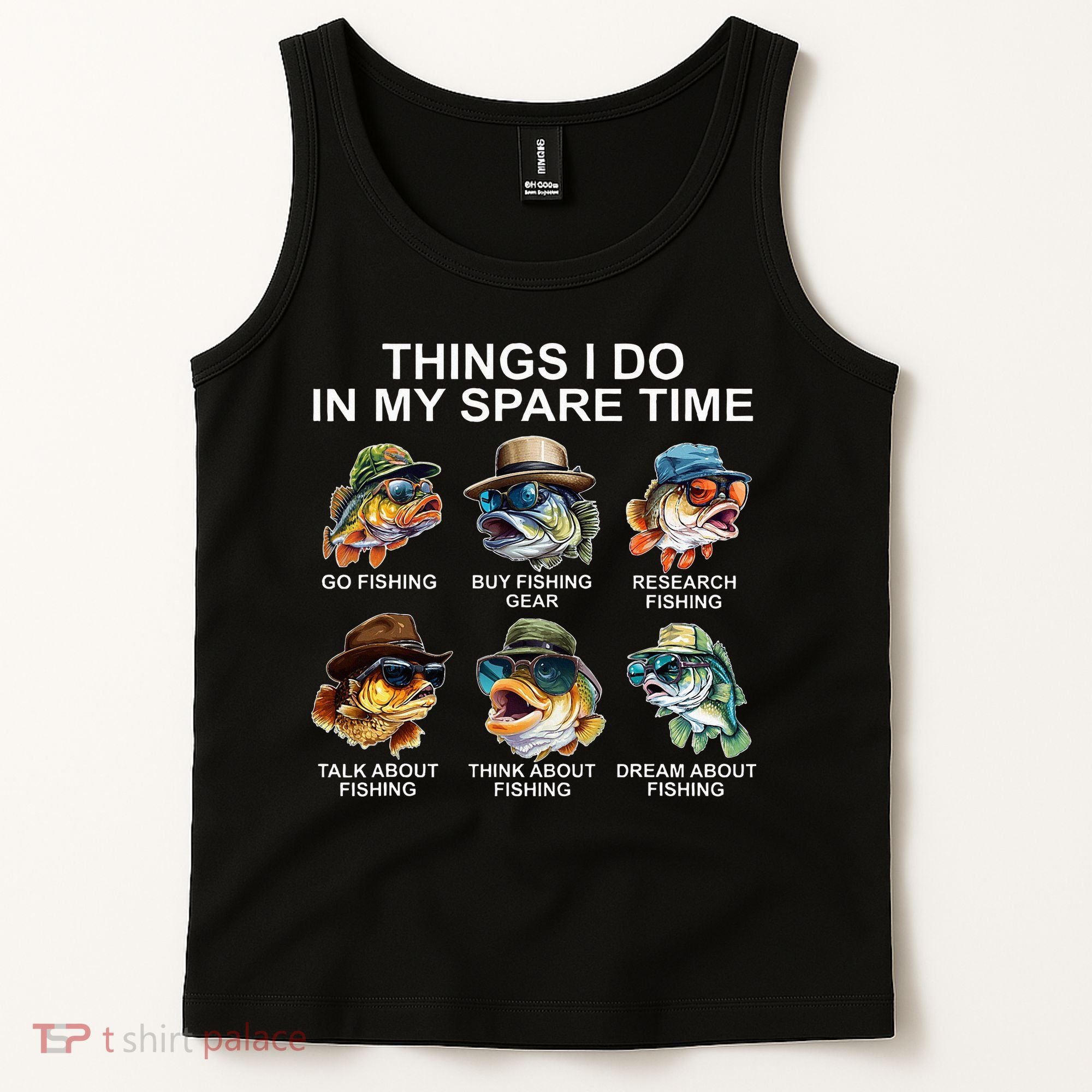 Funny Things I Do In My Spare Time Fishing Tank Top
