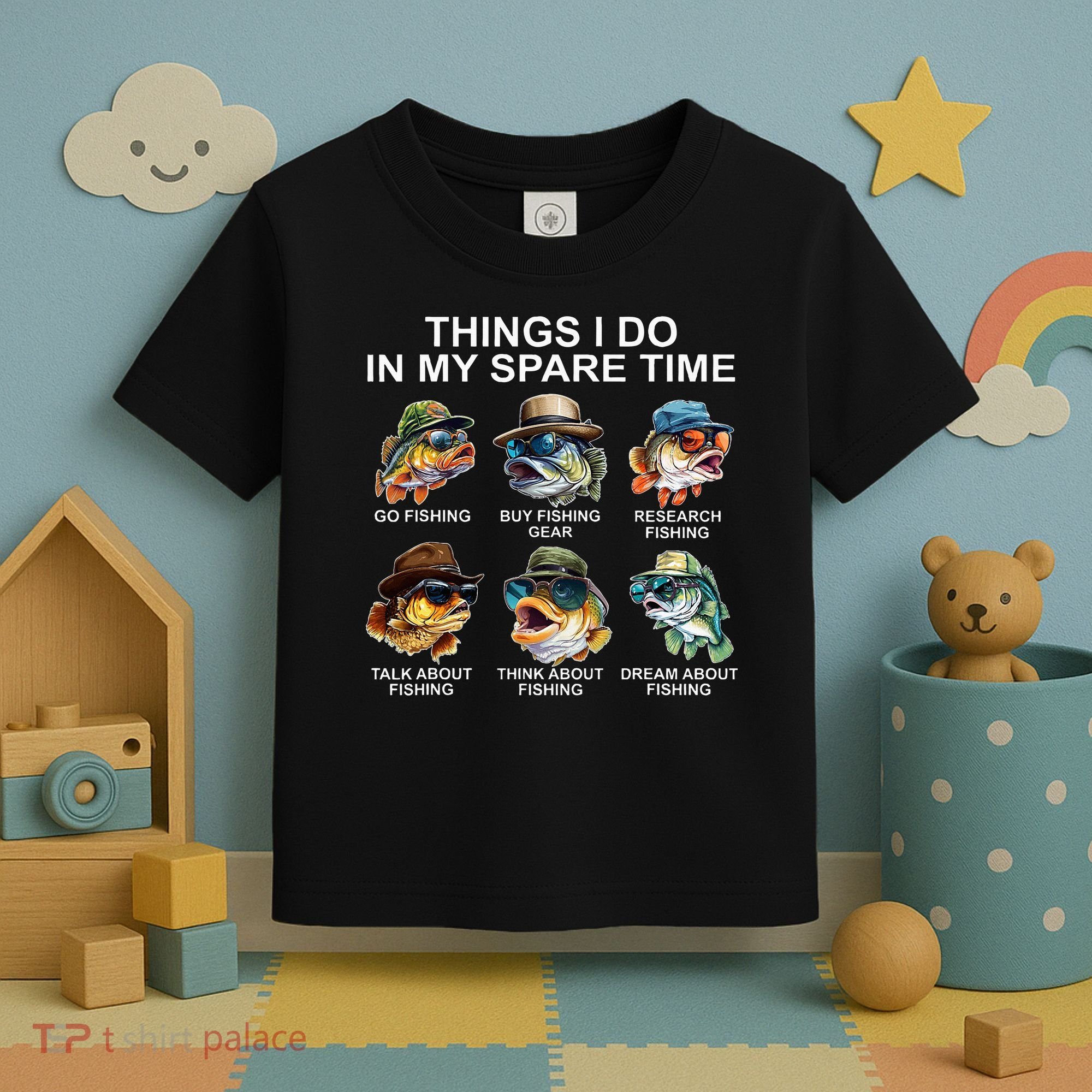 Funny Things I Do In My Spare Time Fishing Toddler T-Shirt