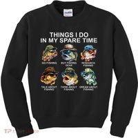 Funny Things I Do In My Spare Time Fishing Kids Sweatshirt thumb 0