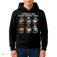 Funny Things I Do In My Spare Time Fishing Kids Hoodie thumb 4