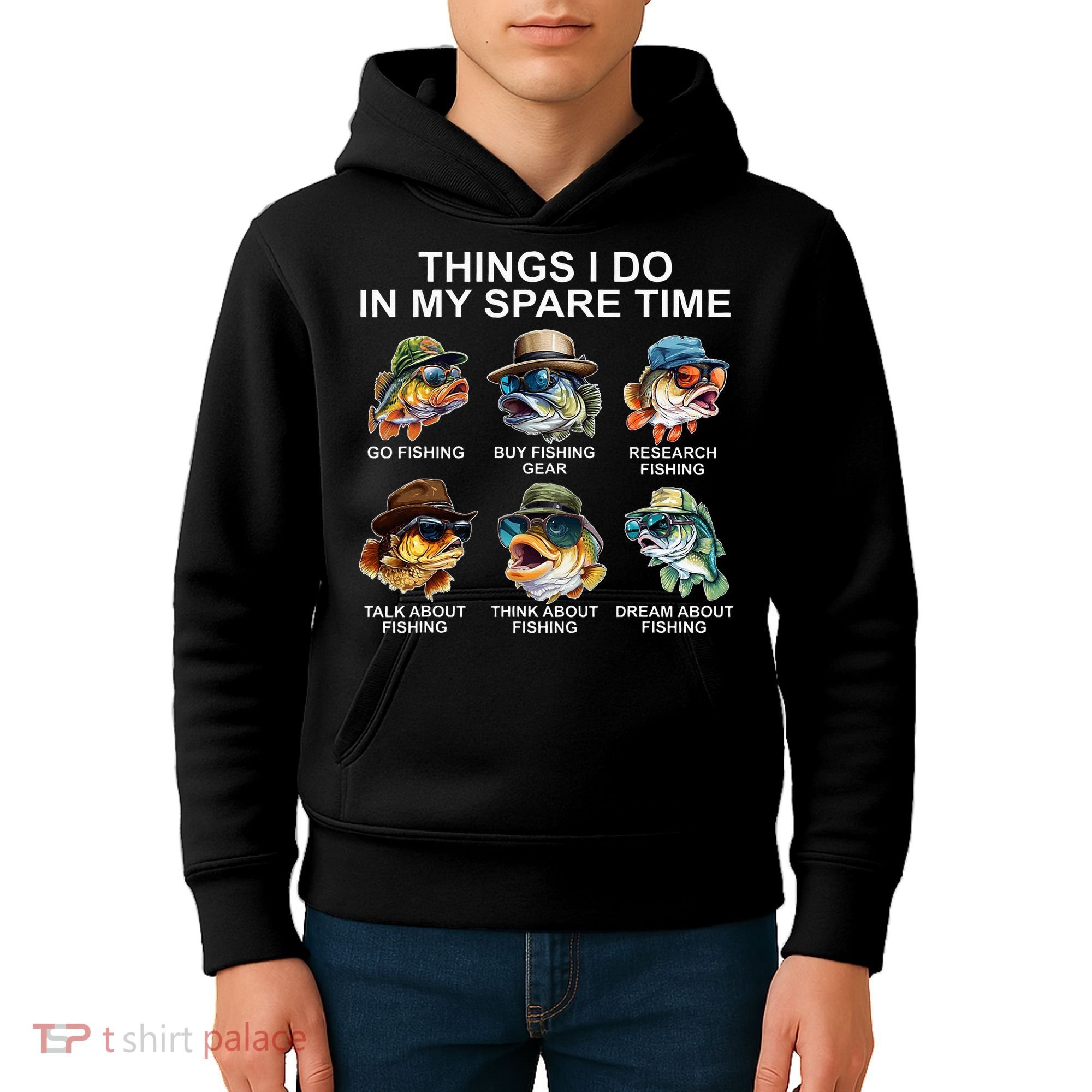 Funny Things I Do In My Spare Time Fishing Kids Hoodie