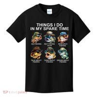 Funny Things I Do In My Spare Time Fishing Kids T-Shirt thumb 0