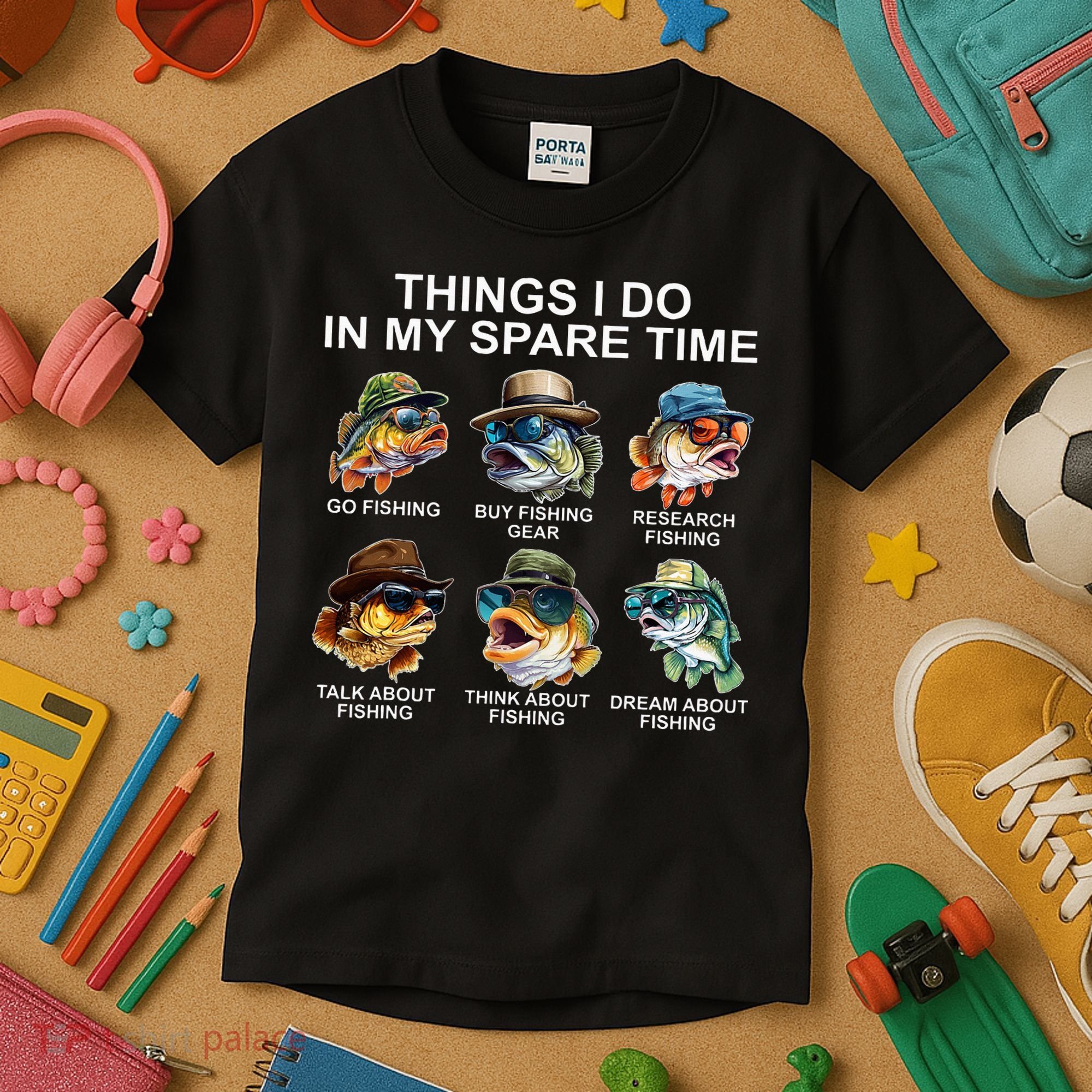 Funny Things I Do In My Spare Time Fishing Kids T-Shirt