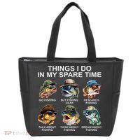 Funny Things I Do In My Spare Time Fishing Tote Bag thumb 0