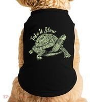 Funny Take It Slow Turtle Tortoise Doggie Tank thumb 0