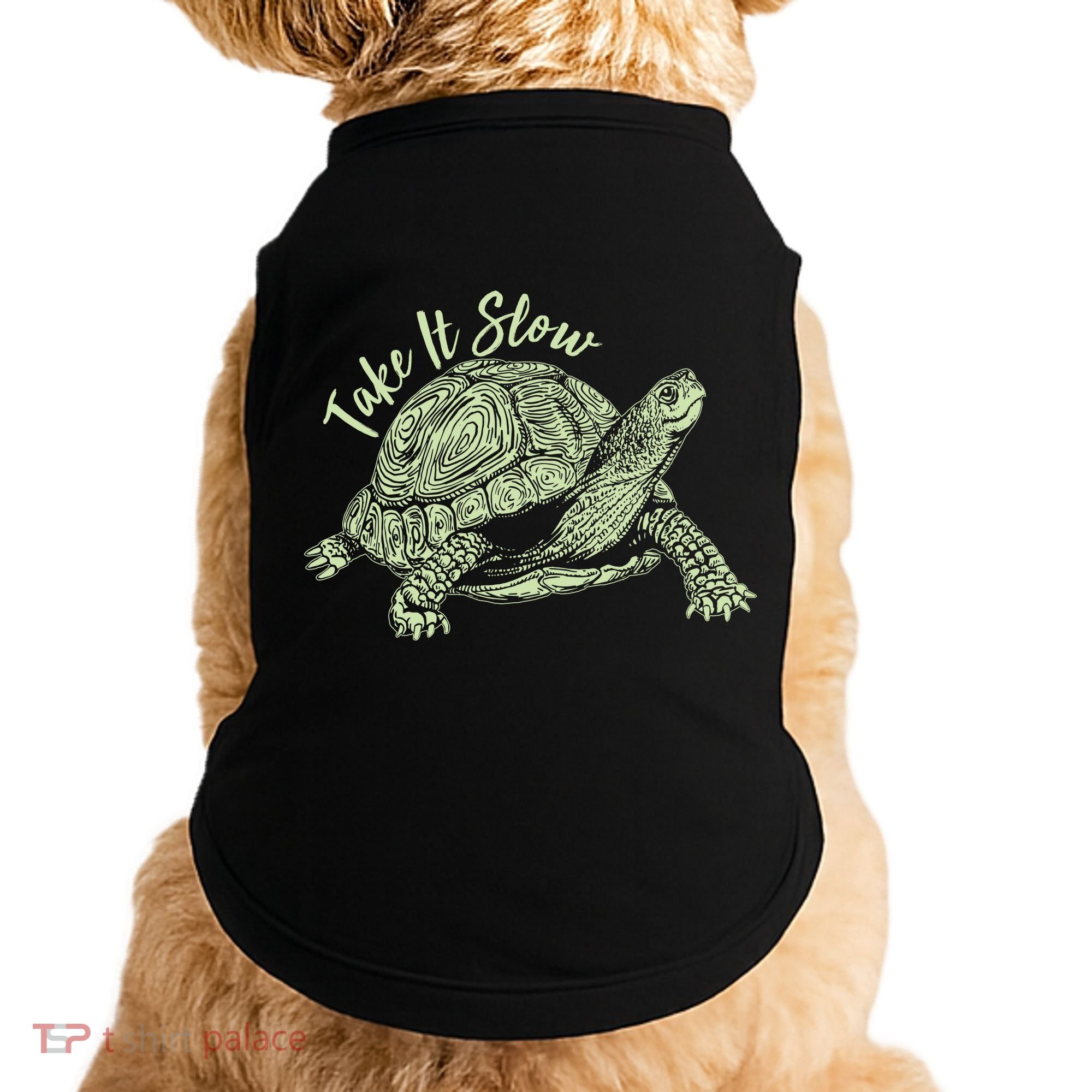 Funny Take It Slow Turtle Tortoise Doggie Tank