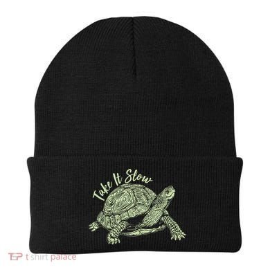 Funny Take It Slow Turtle Tortoise Beanie