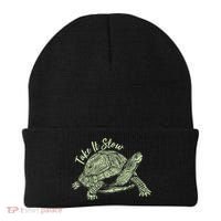 Funny Take It Slow Turtle Tortoise Beanie thumb 0