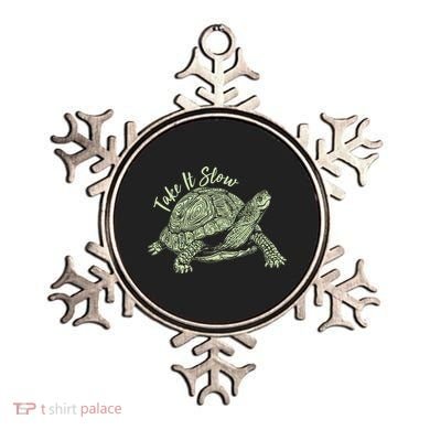 Funny Take It Slow Turtle Tortoise Ornament