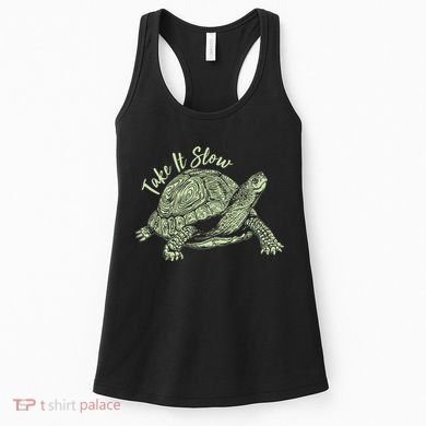 Funny Take It Slow Turtle Tortoise Women's Tank Top