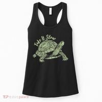 Funny Take It Slow Turtle Tortoise Women's Tank Top thumb 0